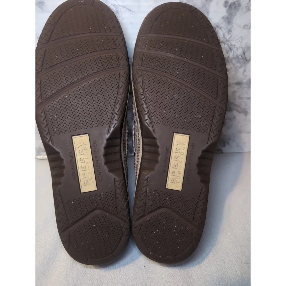 Sperry Top-Sider Billfish 3-Eye Men's Brown Leather Lace-Up Boat Shoes US 11.5M